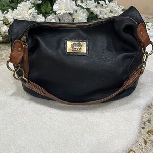 Roots leather hobo bag